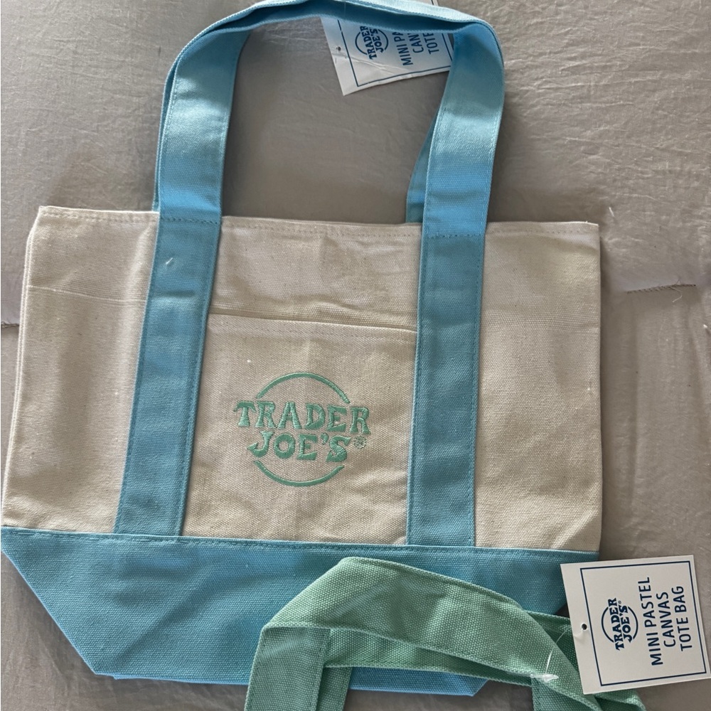 Trader Joe’s Mini Tote blue